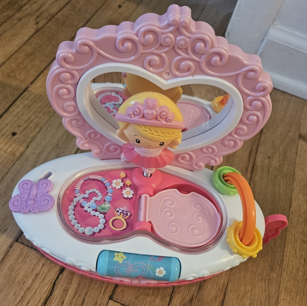 Pink and White Kids Vanity Toy Set